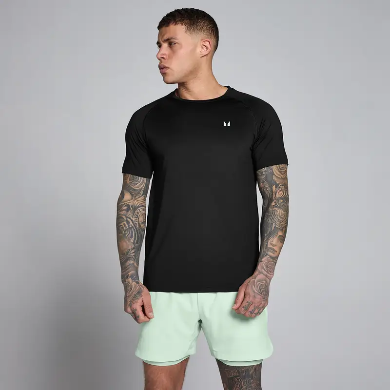 MyProtein T-shirt training MP uomo - Nero/lime tenue