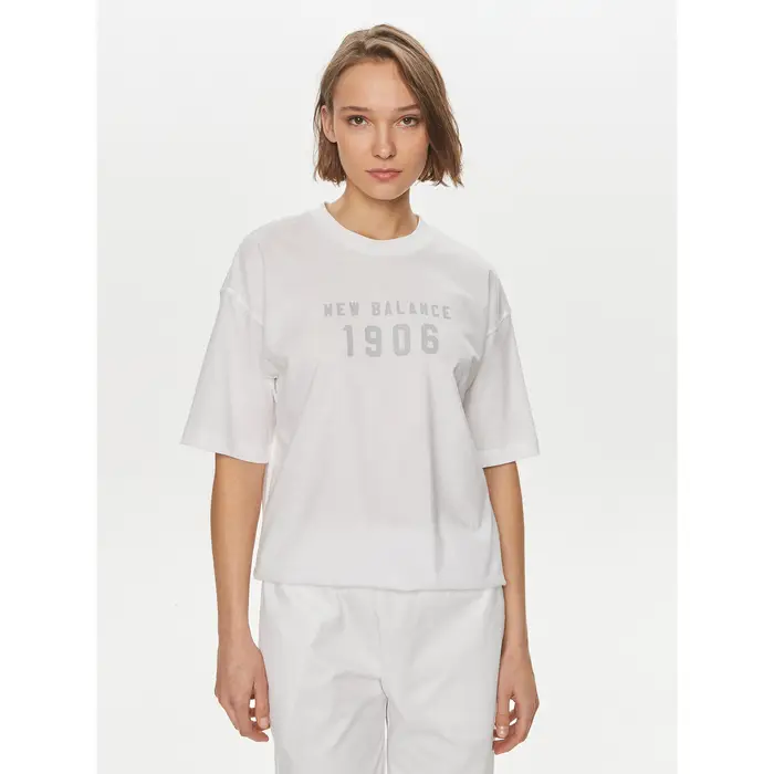 New Balance T-shirt WT41519 Bianco Oversize