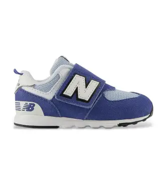 New Balance unisex per bambino I574V2_KL Nuove sneakers blu Hook & Loop 574 (27 5), Pelle, Basso, Velcro, Casual, moda per bambini