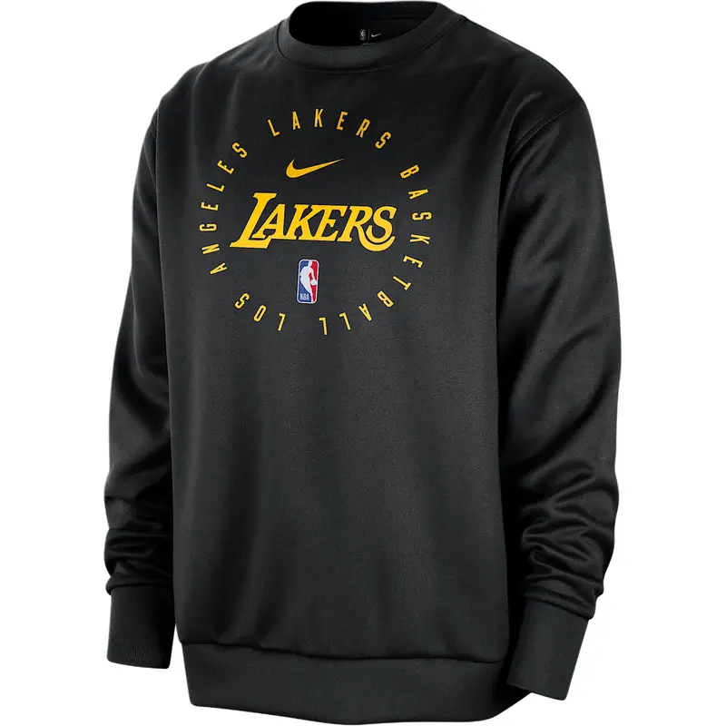 Nike Collaborazione X NBA Los Angeles Lakers Dri-Fit SS25 Spotlight Fashion Versatile Asciugatura Rapida Felpa Girocollo Uomo felpa Nero