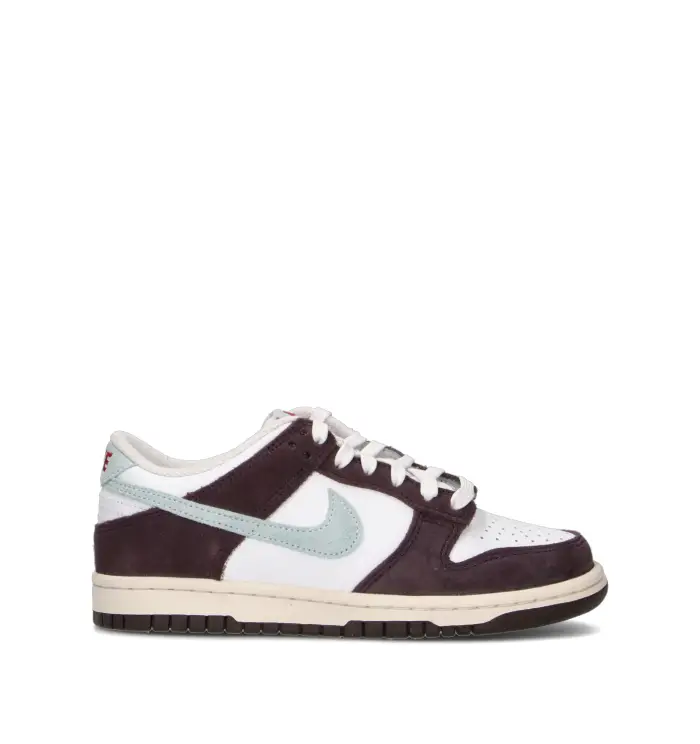 NIKE DUNK LOW SE (GS) Sneaker ragazza bianca/burgundy in pelle Vario