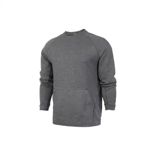 Nike Felpa Girocollo con Tasca a Marsupio Sportswear Tech Fleece Uomo Grigio 805141-091