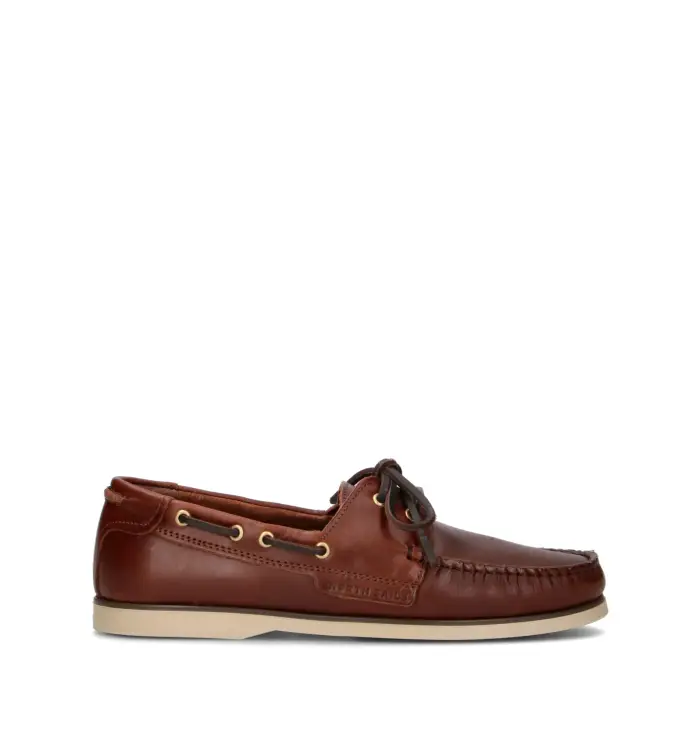 NORTH SAILS Scarpa barca uomo marrone in pelle Vario