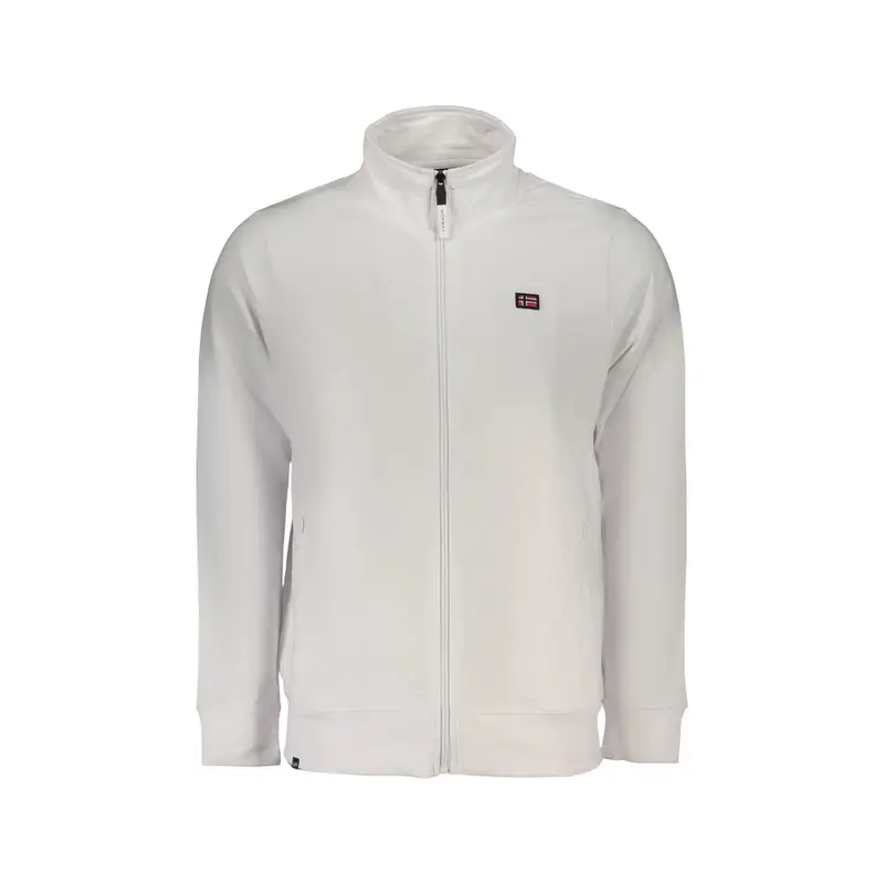 Norway 1963 Felpa Maniche Lunghe con Zip Uomo Bianca Logo Bianco