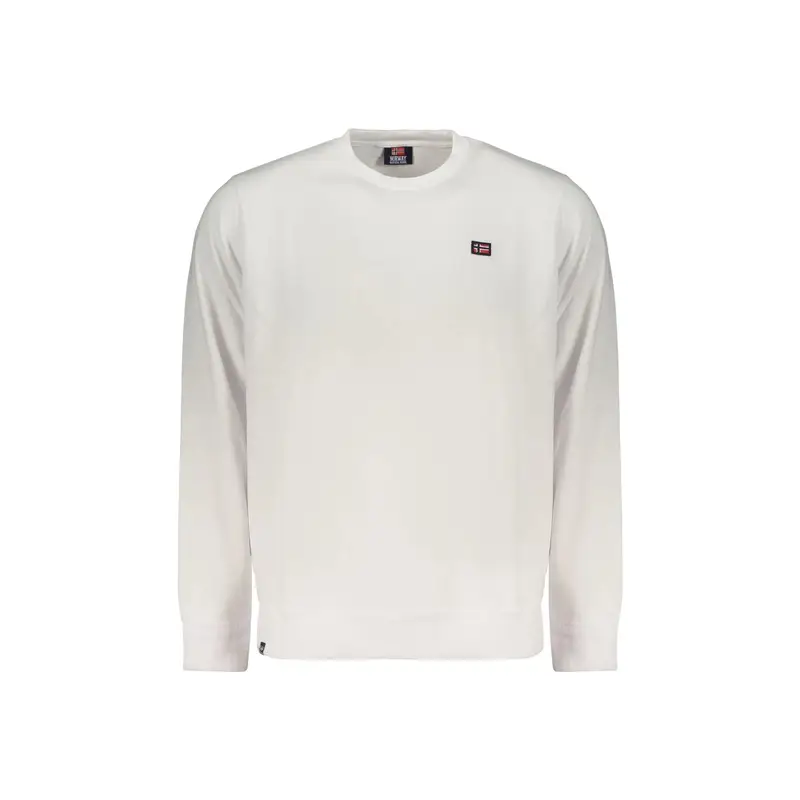 Norway 1963 Felpa Maniche Lunghe Uomo Bianca Logo Bianco