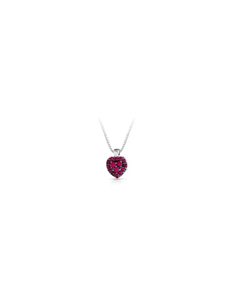 NOTINI-ORO Girocollo in oro bianco 18Kt con rubini F-CIOMINIC/1R