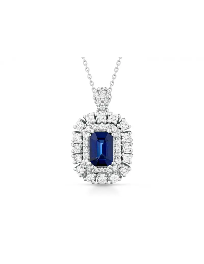 NOTINI-ORO Girocollo in oro bianco 18Kt diamanti e zaffiri naturali C-CIOHERMES/2Z