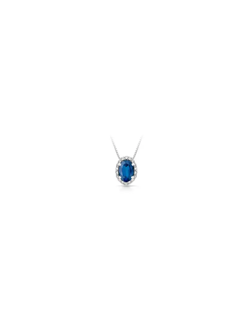 NOTINI-ORO Girocollo in oro bianco 9Kt diamanti e zaffiri naturali C-CIOPOWER9KT/3Z