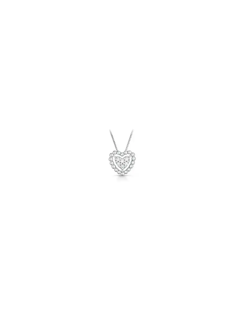 NOTINI-ORO Girocollo in oro bianco 9Kt e diamanti naturali C-CIO9KT-LEGL/C