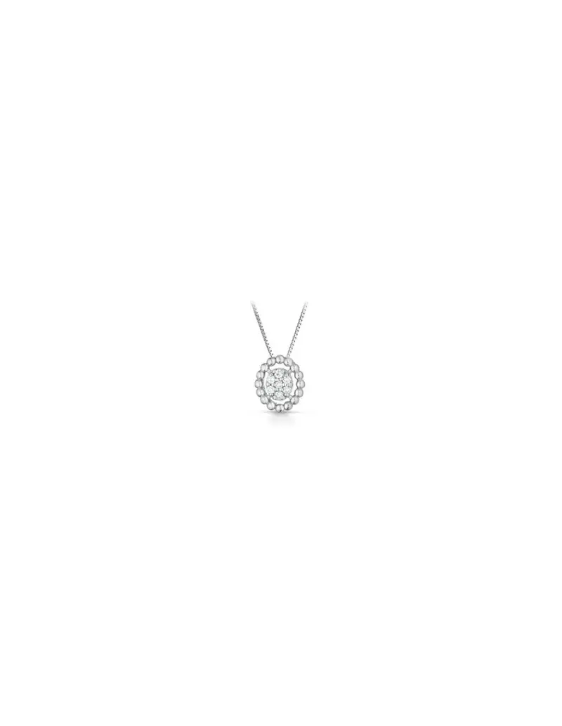 NOTINI-ORO Girocollo in oro bianco 9Kt e diamanti naturali C-CIO9KT-LEGL/T