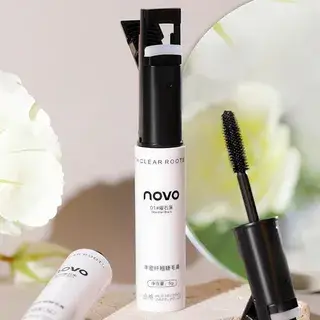 NOVO 2 In 1 Volumizing Mascara + Eyelash Curler 1# Black - 6g