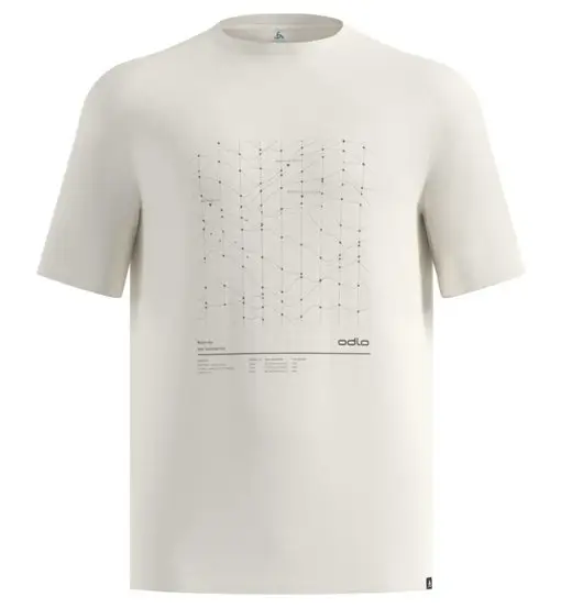 ODLO Merino Tencel Hyper Mapping - T-shirt - uomo Dark White