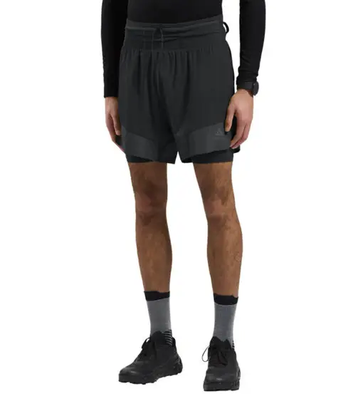 ODLO X-Alp Trail 6 Inch 2-in-1 - pantaloni trail running - uomo Black