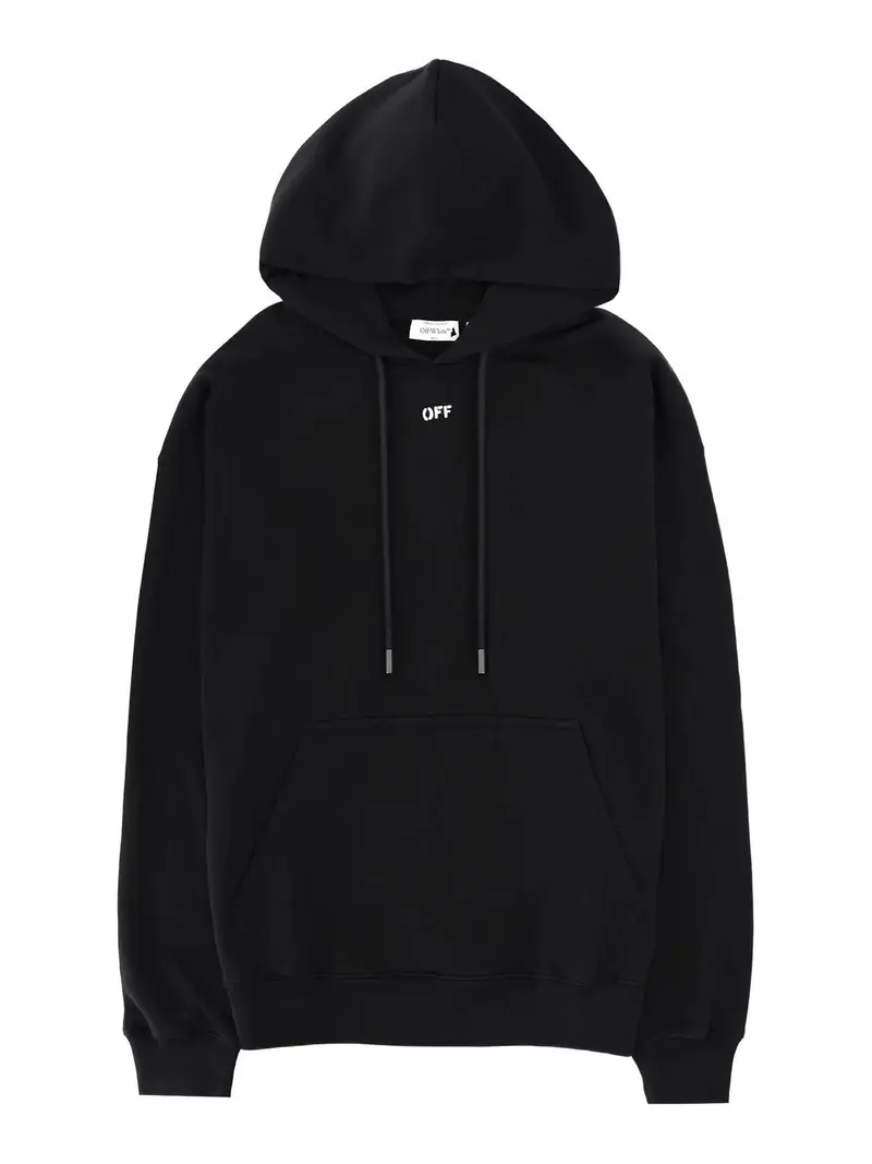 Off-White Felpa con cappuccio da skate spray 3D Arrow Nero