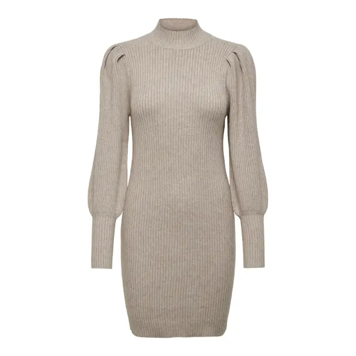 Vestito da donna in maglia a maniche lunghe Only Onlkatia Beige