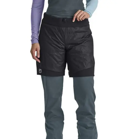 Ortovox Swisswool Piz Boè W - pantaloni corti scialpinismo - donna Black