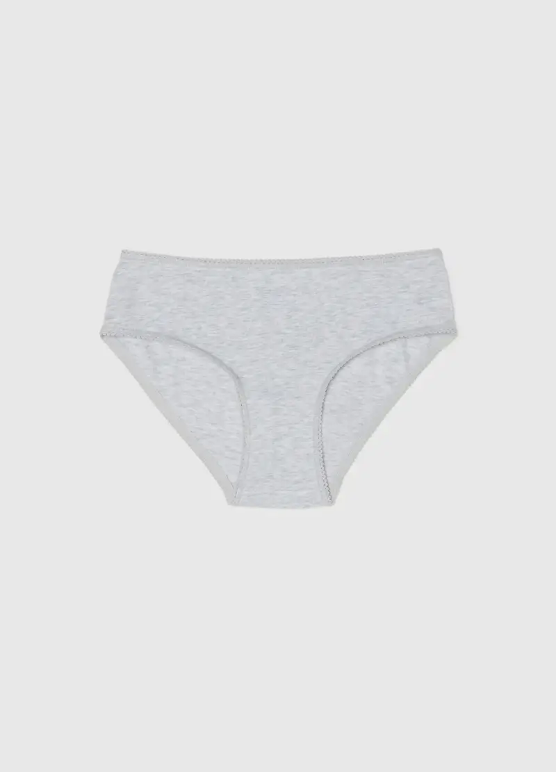 OVS HOUSEBRAND OVS, Mutandine Grigie Da Bambina In Cotone Elasticizzato Regular Fit, Unisex, Grigio