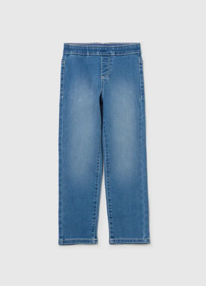 Jeggings Skinny Fit Con Tasche, Bambina, Denim