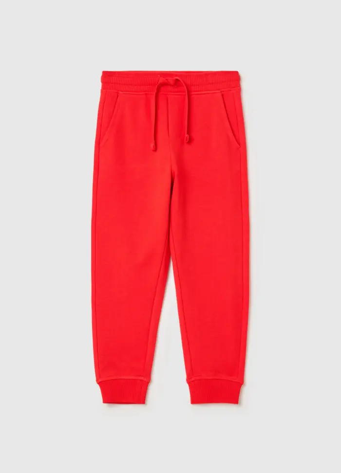 Joggers In Felpa Con Coulisse, Bambino, Rosso