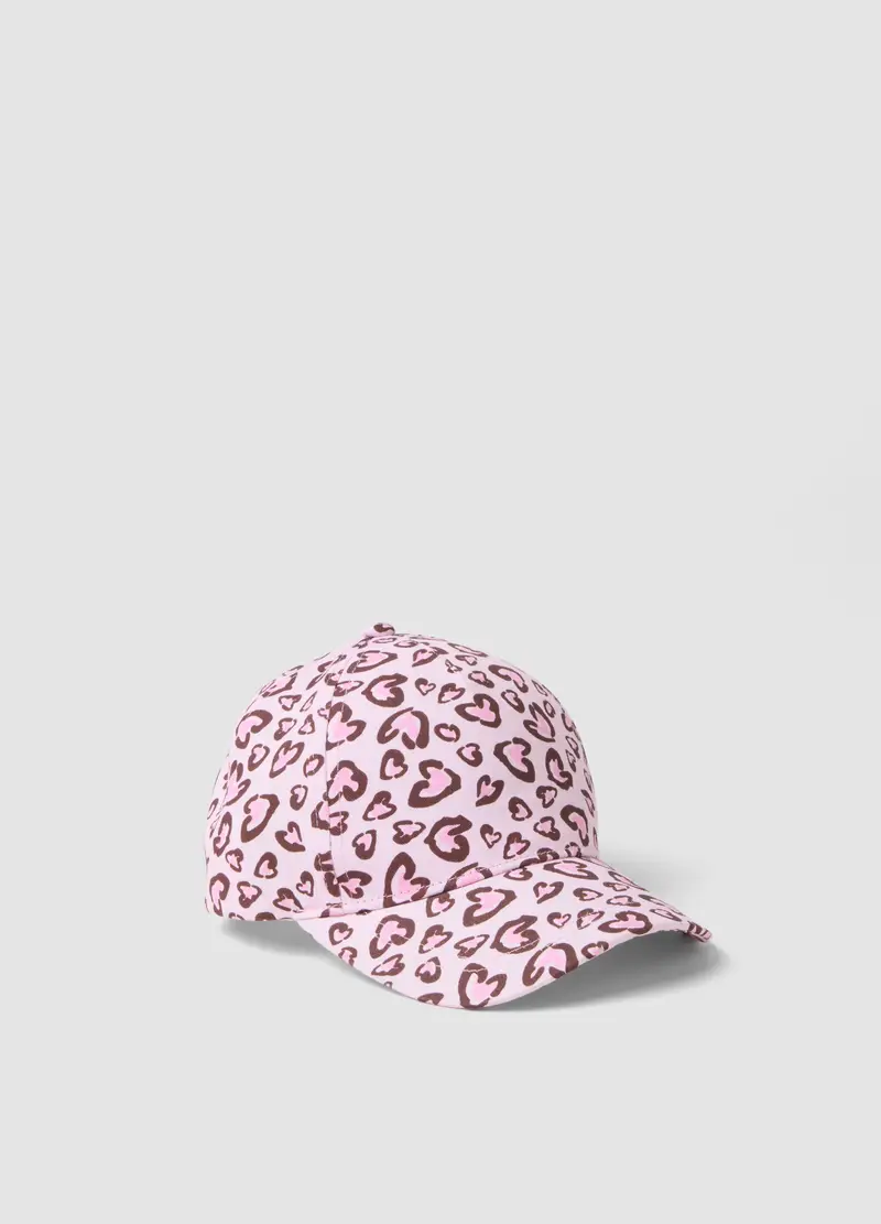 OVS KIDS Cappello Da Baseball In Puro Cotone Multicolor Da Bambina Con Cuori, Multicolor