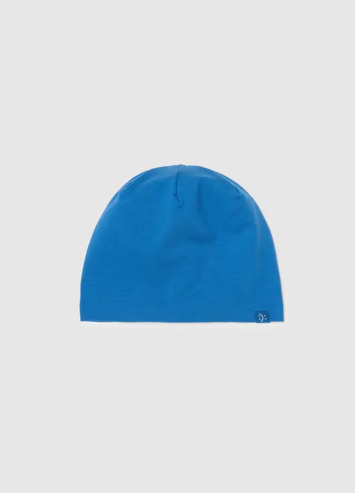 Cappello In Cotone Elasticizzato Blu Da Bambino Vestibilità Comoda, Blu