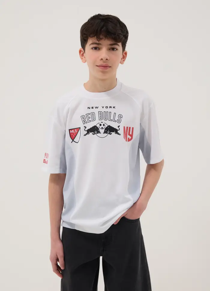 T-shirt Bianca Oversize Fit Con Logo Red Bulls, Unisex, Bianco