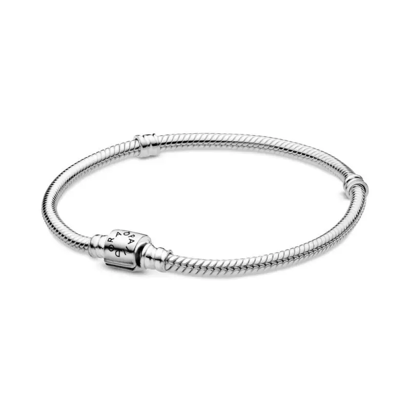 PANDORA Bracciale Moments con maglia snake e chiusura a barile