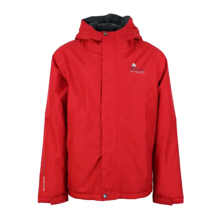 Giacca impermeabile in doppio pile per bambino Peak Mountain Ecajik Rouge