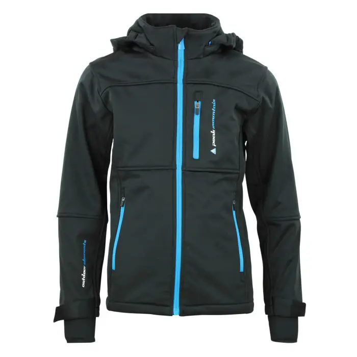 Giacca softshell per bambini Peak Mountain Ecanne Noir