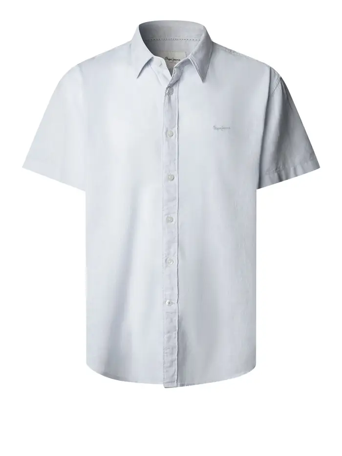 camicia pepe jeans percy da uomo - celeste