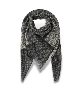 per donna PL1100006 Sciarpa nera Feyi (OSFA), Nero, Casual, Viscosa Floreale