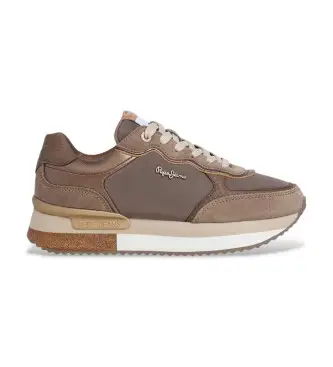 per donna PLS600008 Scarpe da ginnastica Rusper Glam in pelle marrone (41), 3 a 5cm, Stringhe, Casual