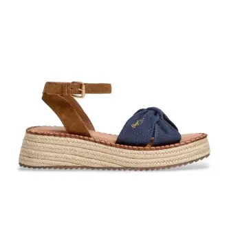 per donna PLS90690 Sandali blu navy di Kate Bass (39), 3 a 5cm, Fibbia, Casual, Sintetico