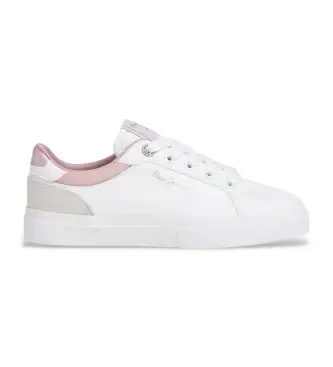 per donna/ragazza PGS30617 Sneakers Kenton Court G in pelle bianca (39), Bianco, Basso, Camoscio, Stringhe, Casual, moda per bam