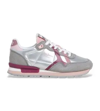 Pepe Jeans per donna/ragazza PGS400002 Brit Great sneakers grigie, Basso, Stringhe, Casual, Grigio, moda per bambini