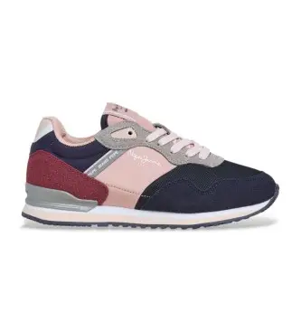 Pepe Jeans per donna/ragazza PGS400007 Sneakers rosa London Bet, Basso, Stringhe, Casual, moda per bambini