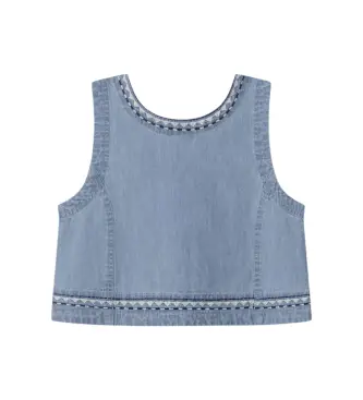 Pepe Jeans per ragazza PG3000025 Blue Ivy Top (16años= 176cm), Casual, Cotone, moda per bambini Naturale
