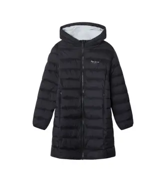 Pepe Jeans per ragazza PG4000007 Cappotto lungo blu navy Dahlia (16años= 176cm), Nero, Casual, Poliamide, moda per bambini