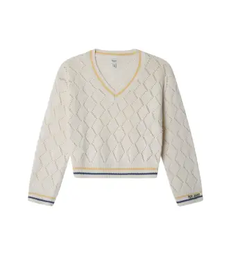 Pepe Jeans per ragazza PG7000003 Maglia da spiaggia beige (14años= 164cm), Casual, Cotone, moda per bambini