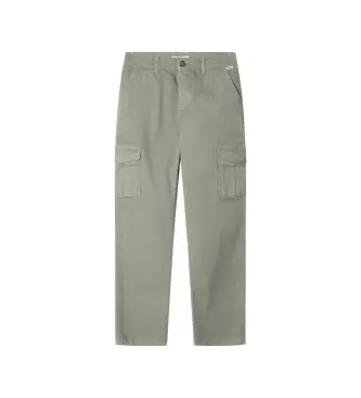 Pepe Jeans per ragazzo PB210730 Pantaloni cargo verdi Relax (8años= 128cm), Casual, Verde, Cotone, moda per bambini