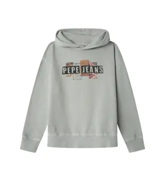 Pepe Jeans per ragazzo PB5800006 Felpa grigia Felder (6años= 104cm), Casual, Grigio, Cotone, moda per bambini