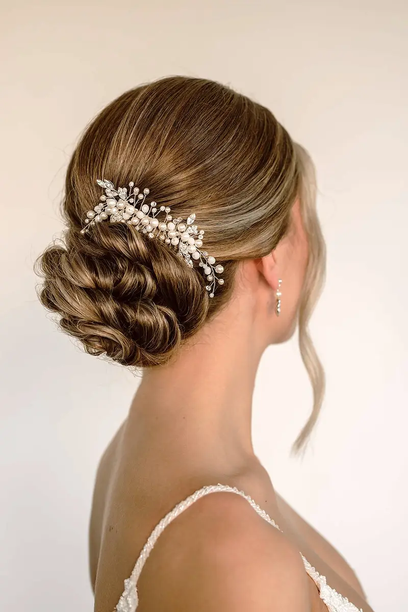 Perlenbräute Kris Pettine per capelli Argento