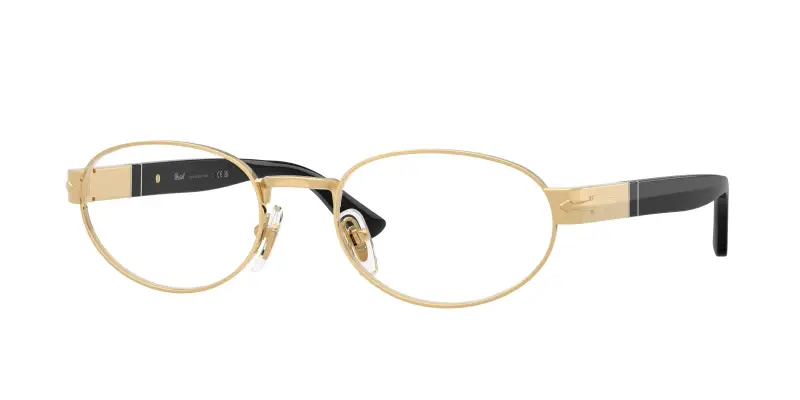Persol Unisex PO1026V 515 Montature da vista Metallo Oro Rotonda Normale