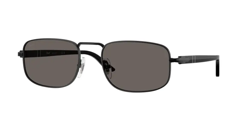 Persol Unisex PO1027S 1078B1 Occhiali da sole Metallo Nero Grigio Pillow Normale