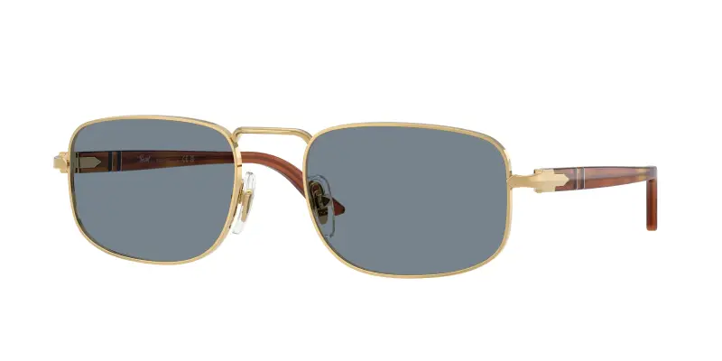Persol Unisex PO1027S 113256 Occhiali da sole Metallo Oro Blu Pillow Normale