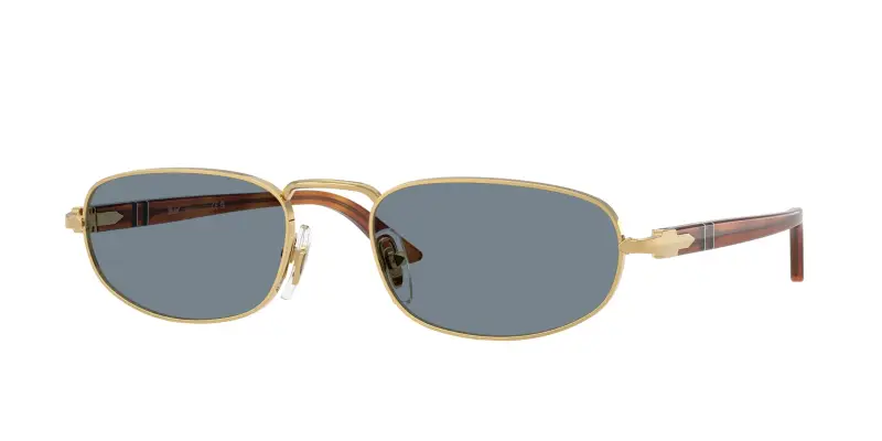 Persol Unisex PO1028S 113256 Occhiali da sole Metallo Oro Blu Pillow Normale