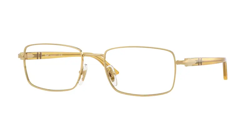 Persol Unisex PO1029V 1129 Montature da vista Metallo Oro Trasparente Pillow Normale