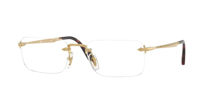 Persol Unisex PO1030V LUC 515 Montature da vista Metallo Oro Trasparente Squadrata Normale