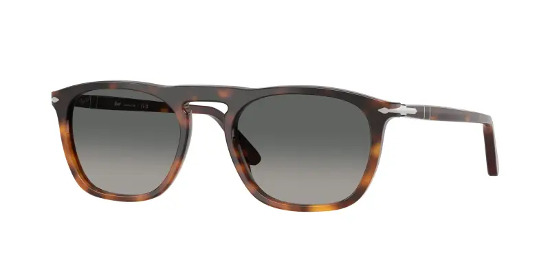 Persol Unisex PO3391S GAE 116071 Occhiali da sole Acetato Oro Grigio Squadrata Normale Sfumato