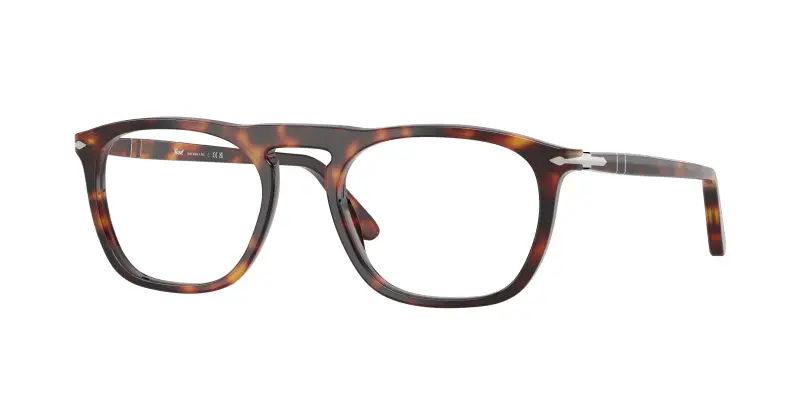 Persol Unisex PO3391V 24 Montature da vista Acetato Tartaruga Trasparente Squadrata Normale